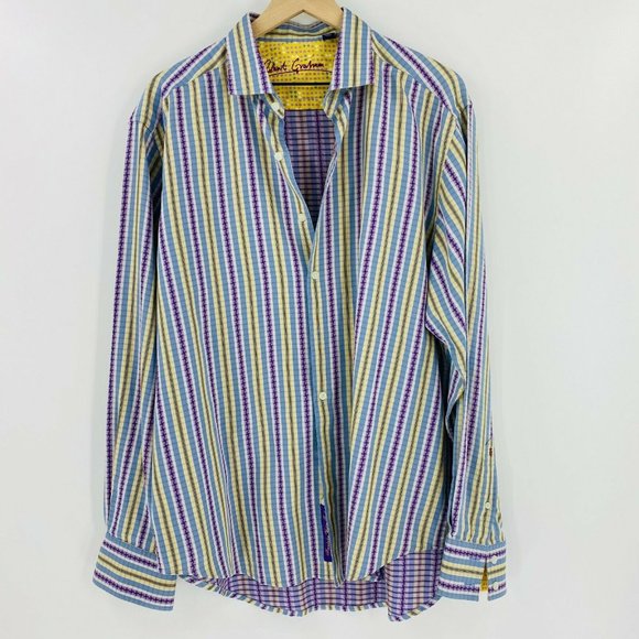 Robert Graham Striped Button Down Shirt